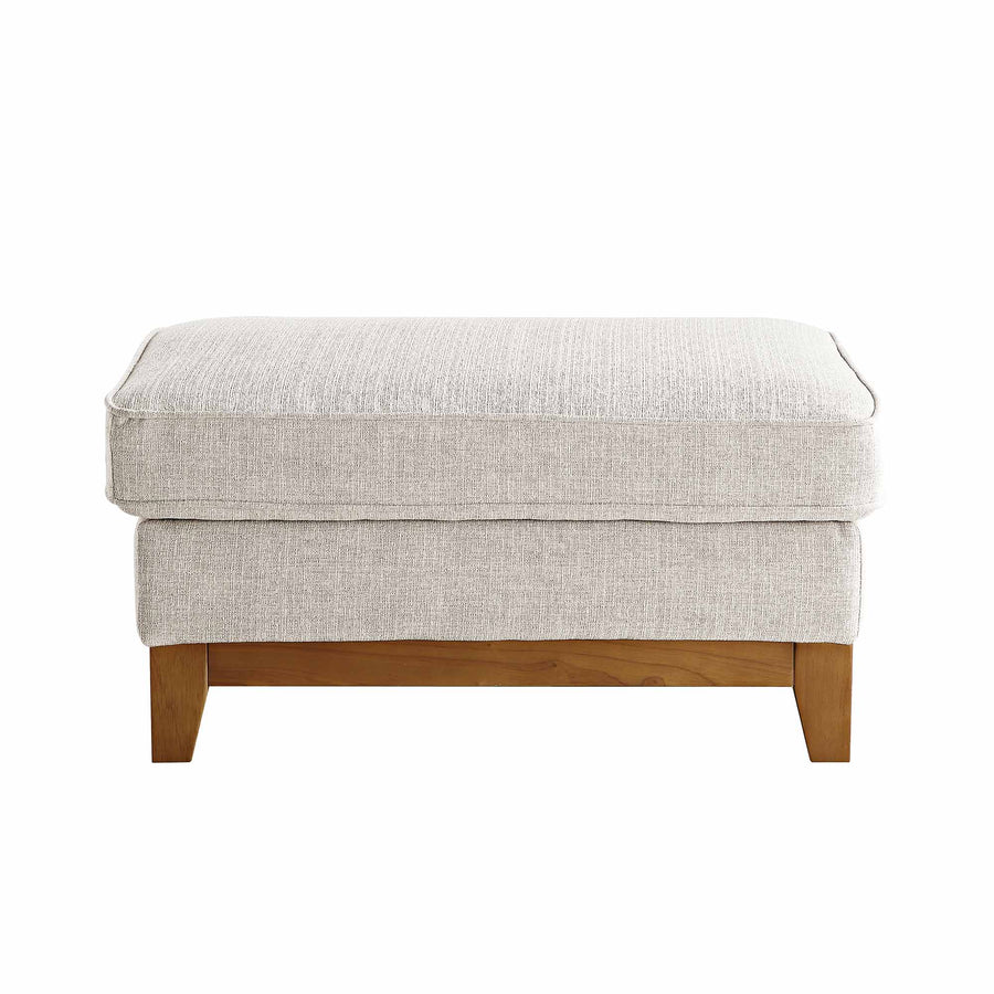 Dipley Oatmeal Fabric Storage Footstool - daals