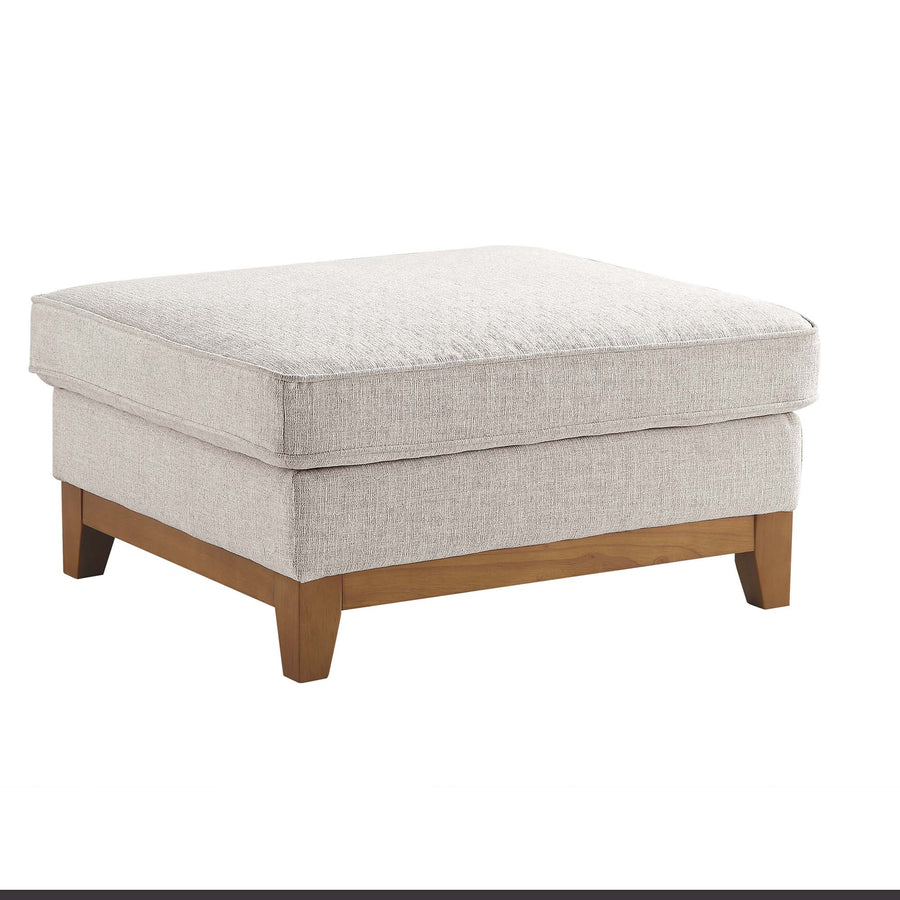 Dipley Oatmeal Fabric Storage Footstool - daals