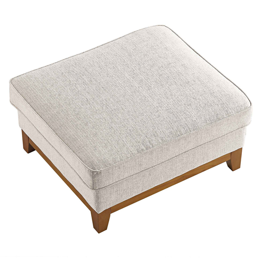 Dipley Oatmeal Fabric Storage Footstool - daals