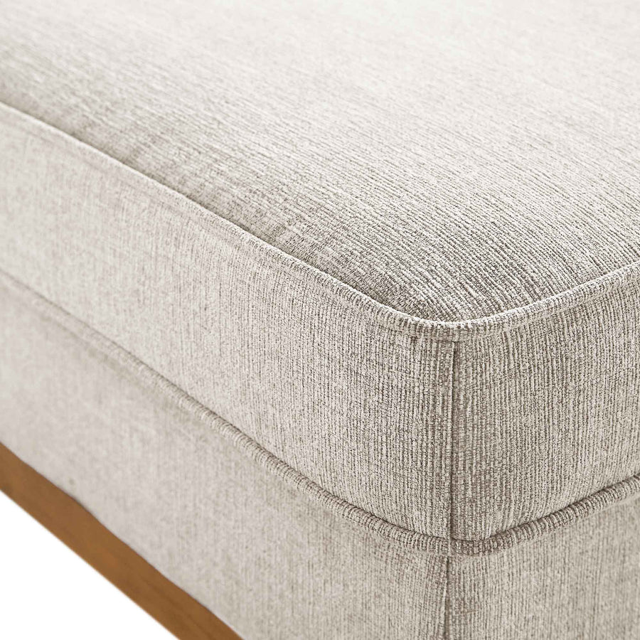 Dipley Oatmeal Fabric Storage Footstool - daals