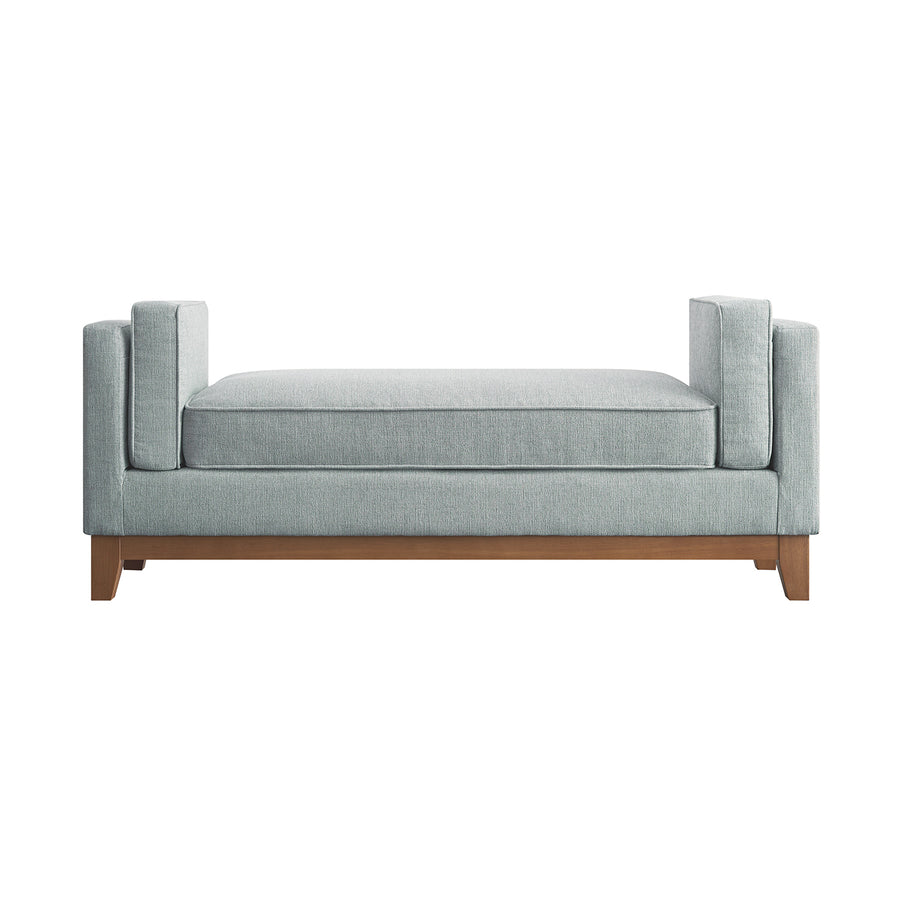 Dipley Sage Woven Fabric Upholstered Bench