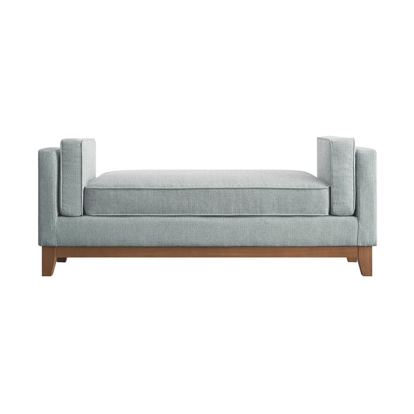 Dipley Sage Woven Fabric Upholstered Bench - daals