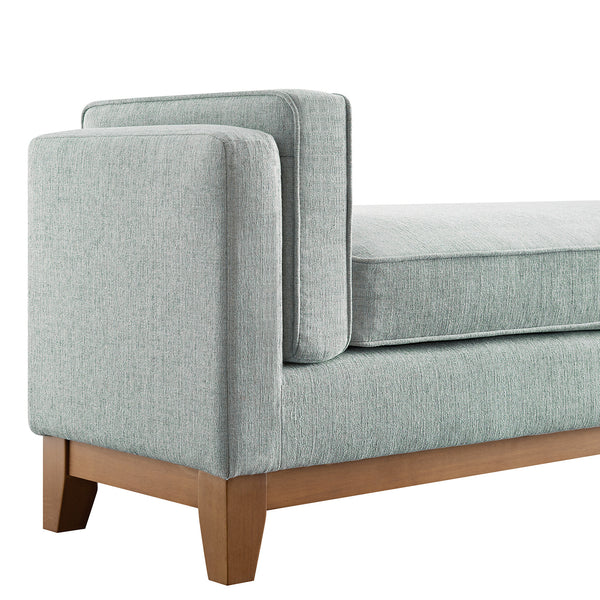 Dipley Sage Woven Fabric Upholstered Bench - daals