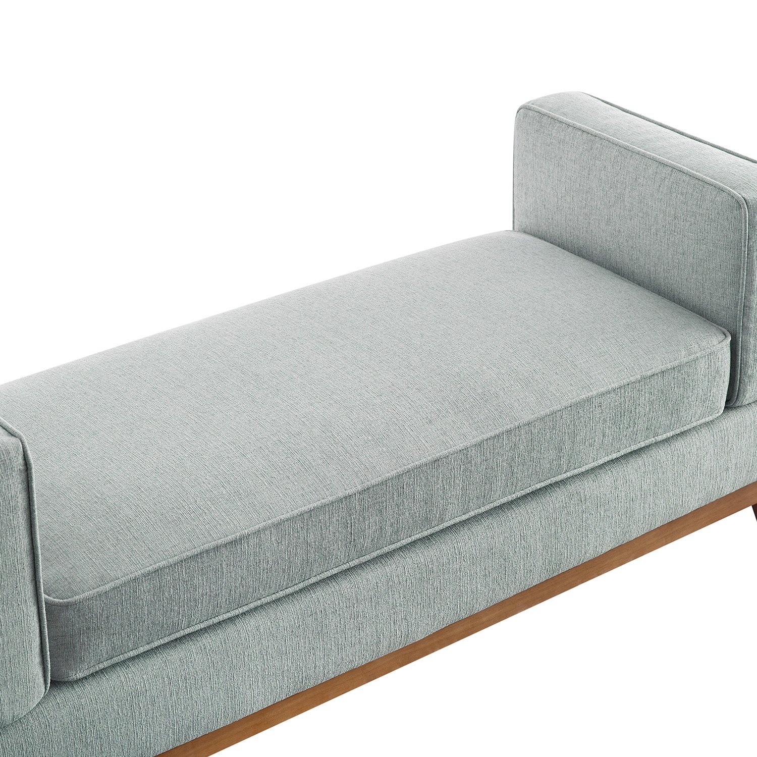 Dipley Sage Woven Fabric Upholstered Bench