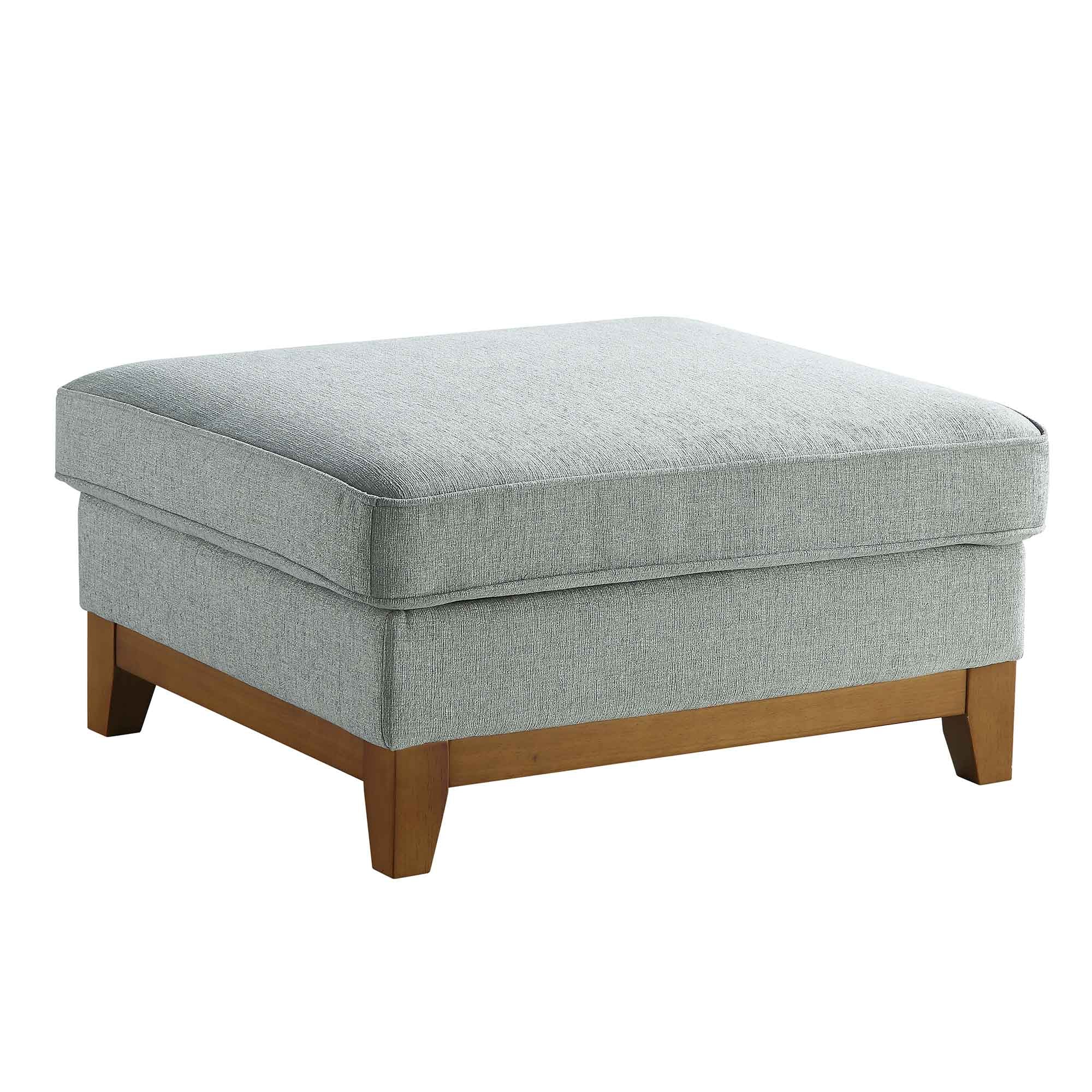 Dipley Sage Woven Fabric Storage Footstool | daals