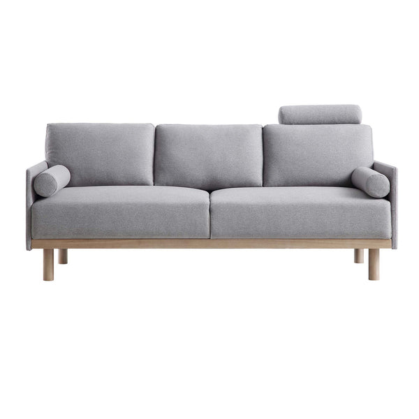 Timber Grey Marl Fabric Sofa, 3-Seater