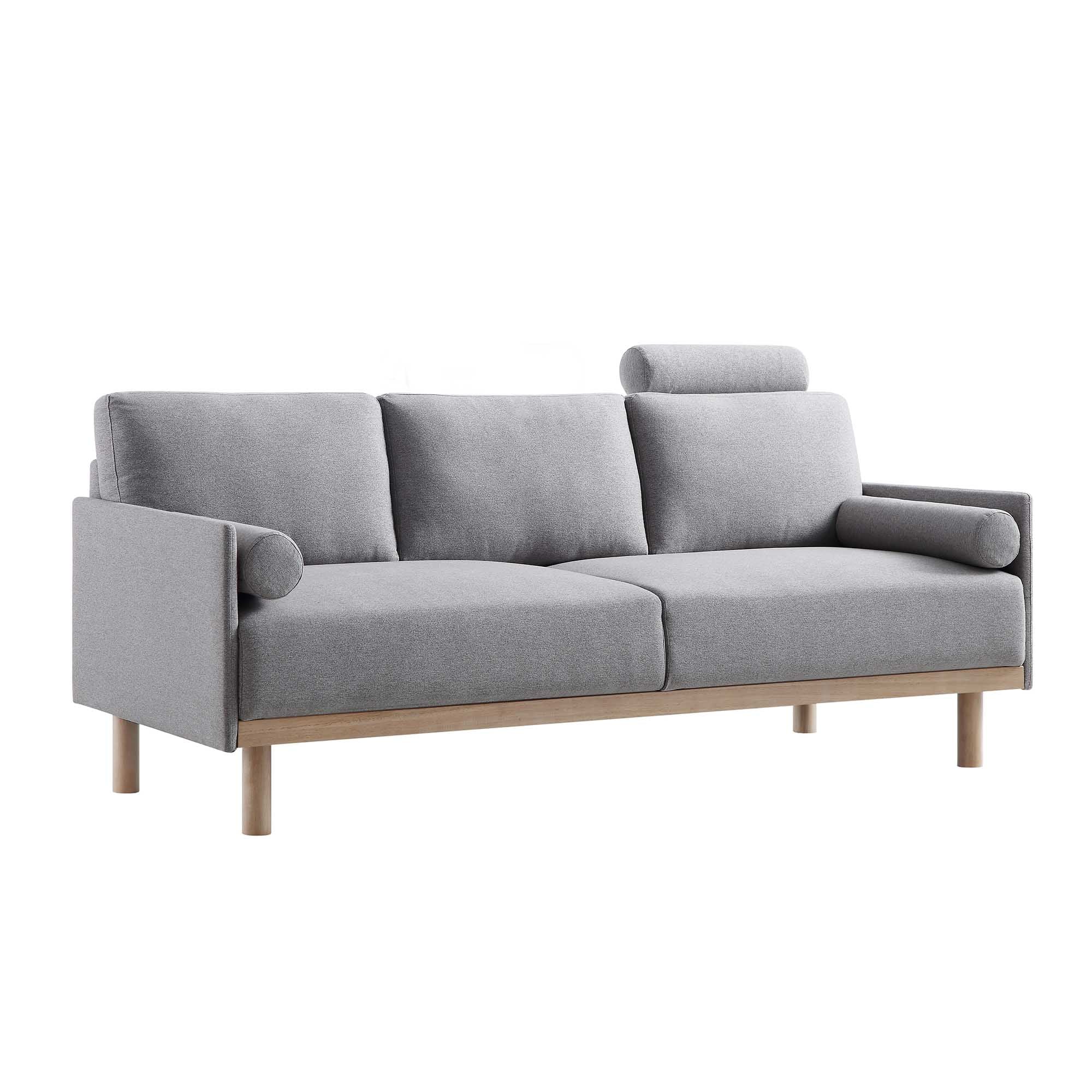 Timber Grey Marl Fabric Sofa, 3-Seater