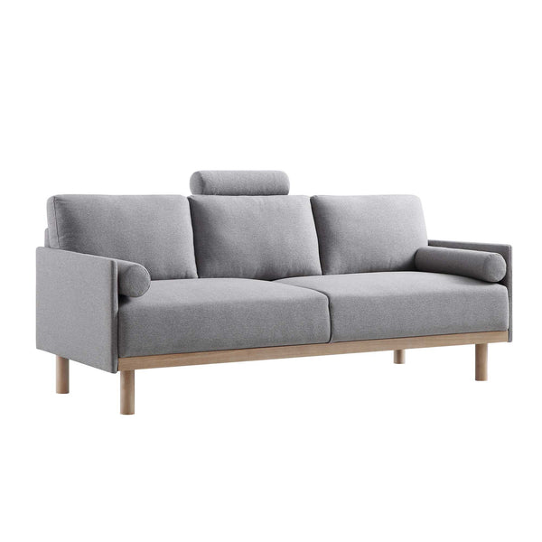 Timber Grey Marl Fabric Sofa, 3-Seater