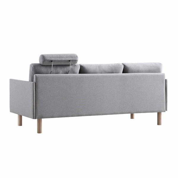 Timber Grey Marl Fabric Sofa, 3-Seater