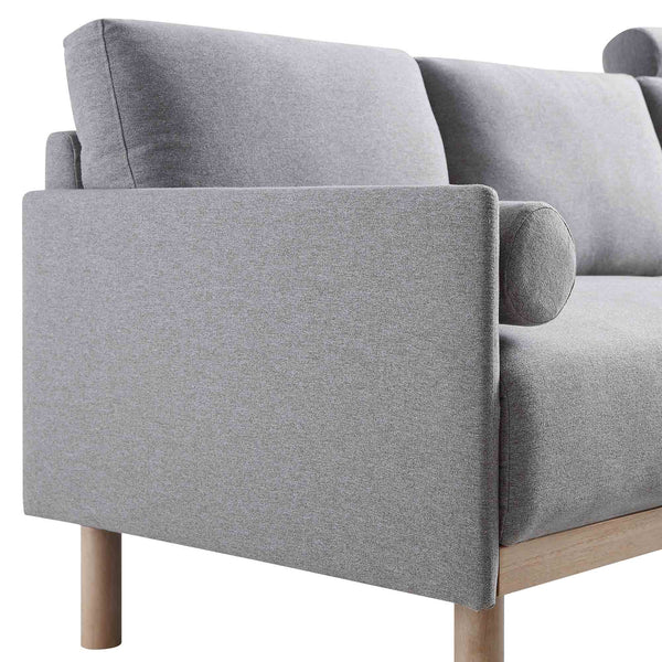 Timber Grey Marl Fabric Sofa, 3-Seater