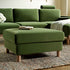 Timber Fern Green Velvet Storage Ottoman - daals