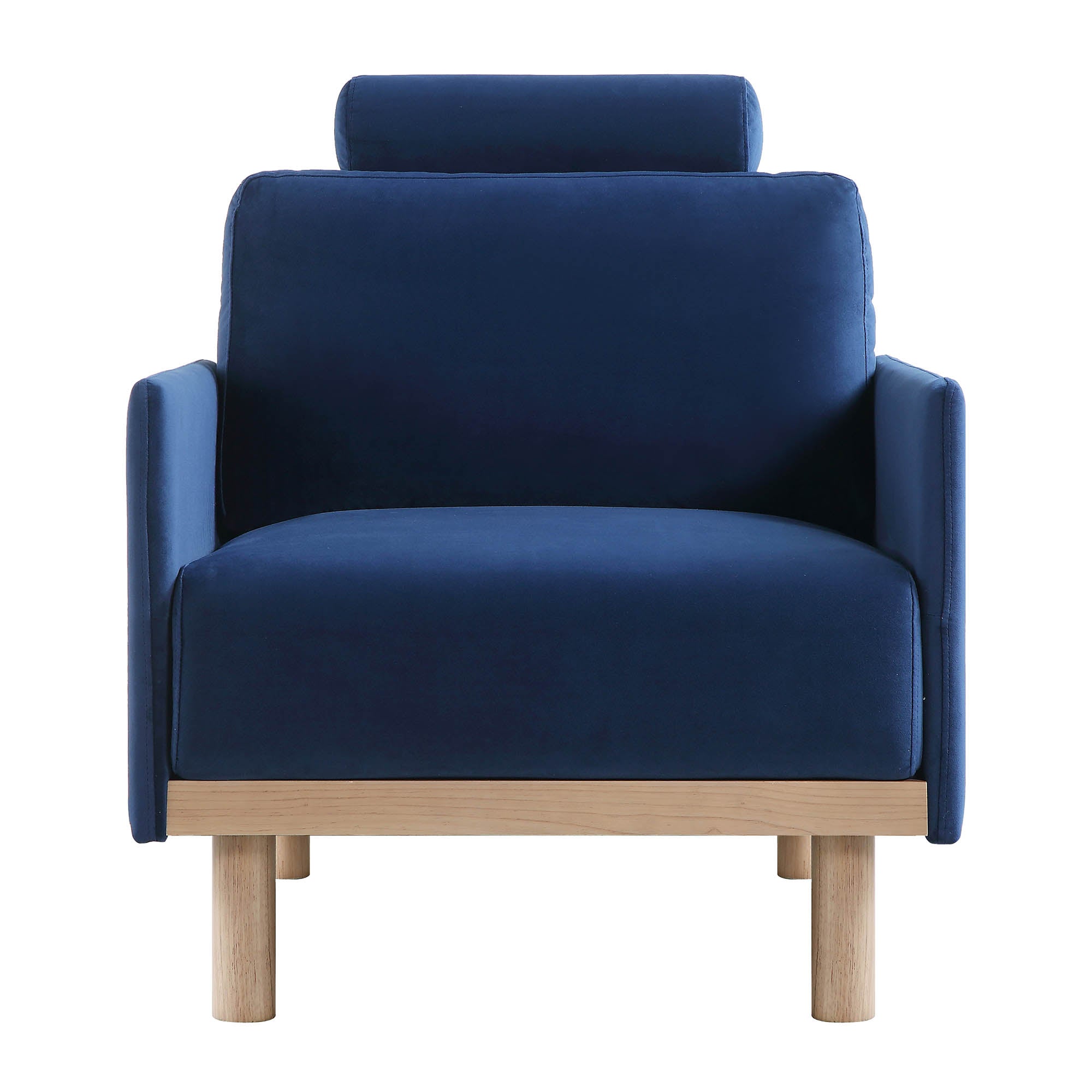 Timber Navy Blue Velvet Armchair