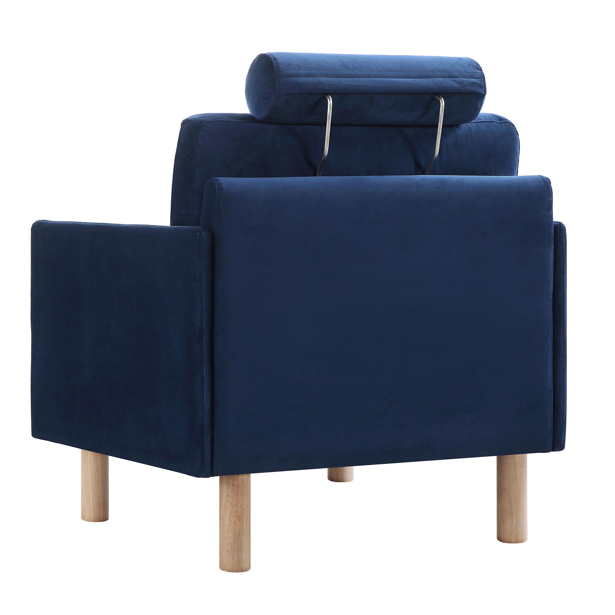 Timber Navy Blue Velvet Armchair