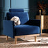Timber Navy Blue Velvet Armchair - daals