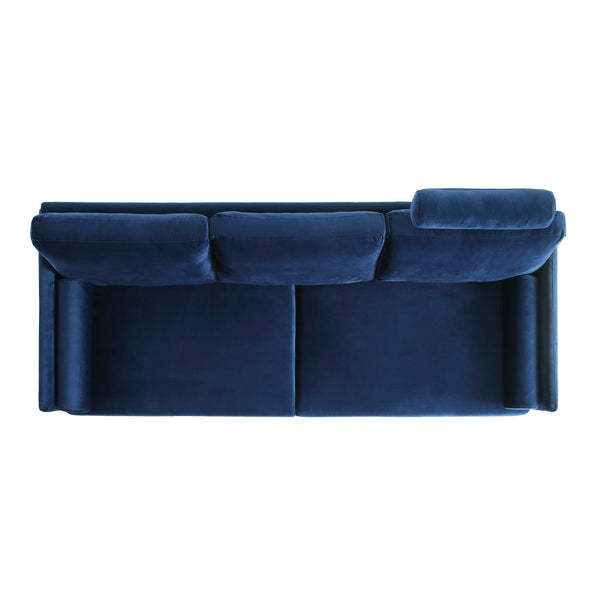 Timber Navy Blue Velvet Sofa, 3Seater daals