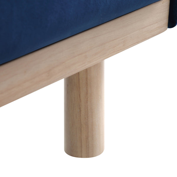 Timber Navy Blue Velvet Sofa, 3Seater daals