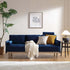 Timber Navy Blue Velvet Sofa, 3 - Seater - daals