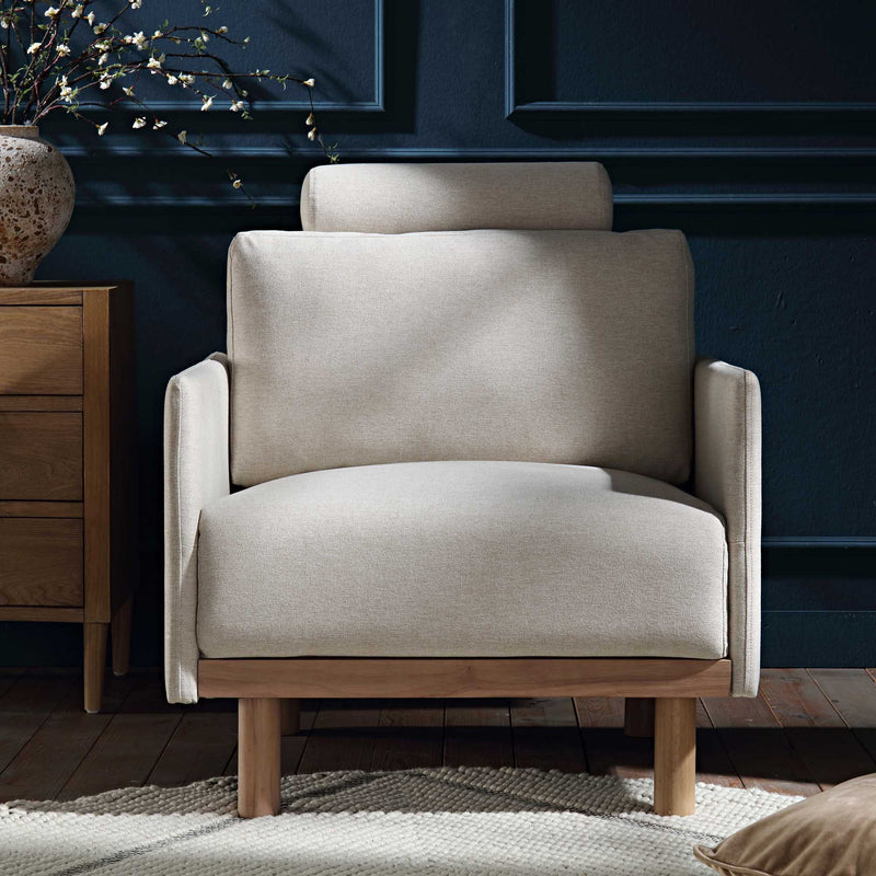 Timber Oatmeal Fabric Armchair - daals
