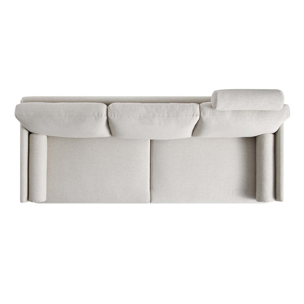Timber Oatmeal Fabric Sofa, 3-Seater