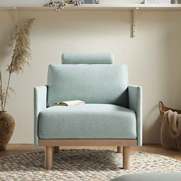 Timber Sage Green Fabric Armchair