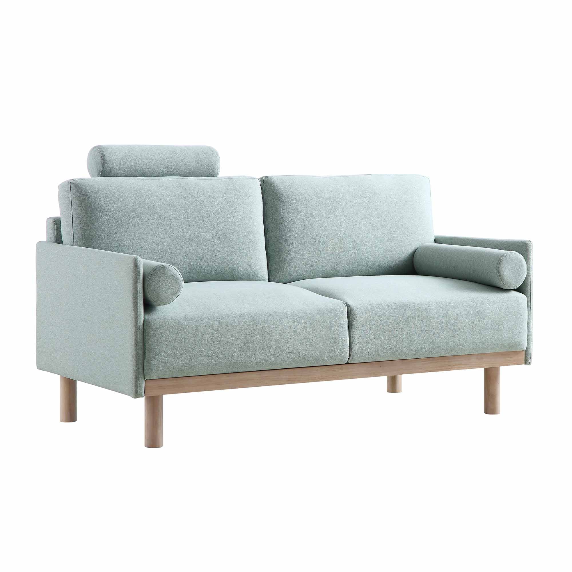 Timber Sage Green Fabric Sofa, 2-Seater