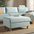 Timber Sage Green Fabric Storage Ottoman - daals