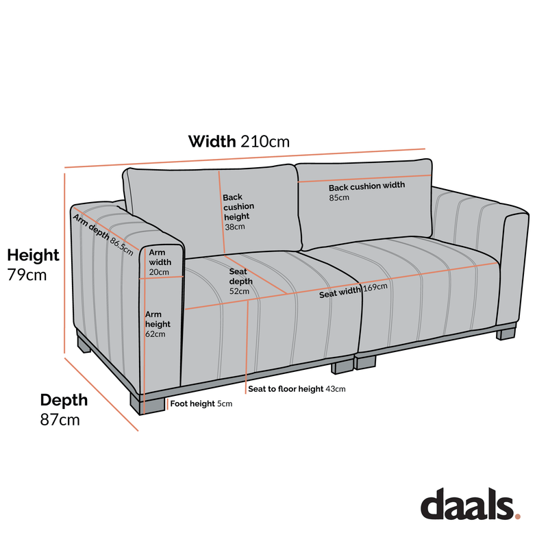 Belsize Beige Boucle Sofa with Wooden Base, 3-Seater