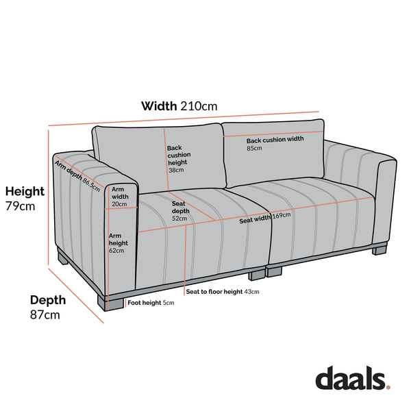 Belsize Beige Boucle Sofa with Wooden Base, 3-Seater