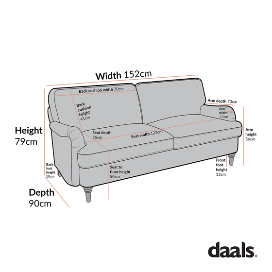 Daphnis Cinnamon Velvet Sofa, 2-Seater