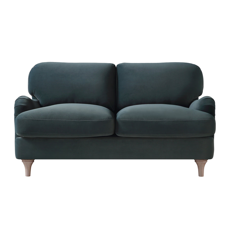 Daphnis Aegean Blue Velvet Sofa, 2 - Seater - daals
