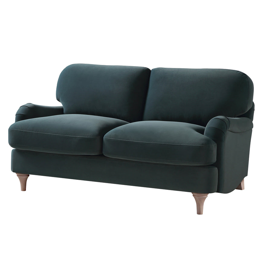 Daphnis Aegean Blue Velvet Sofa, 2 - Seater - daals