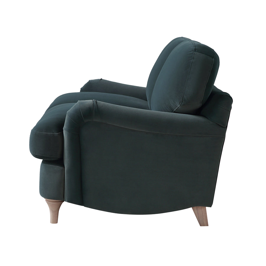 Daphnis Aegean Blue Velvet Sofa, 2 - Seater - daals