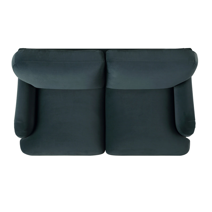 Daphnis Aegean Blue Velvet Sofa, 2 - Seater - daals