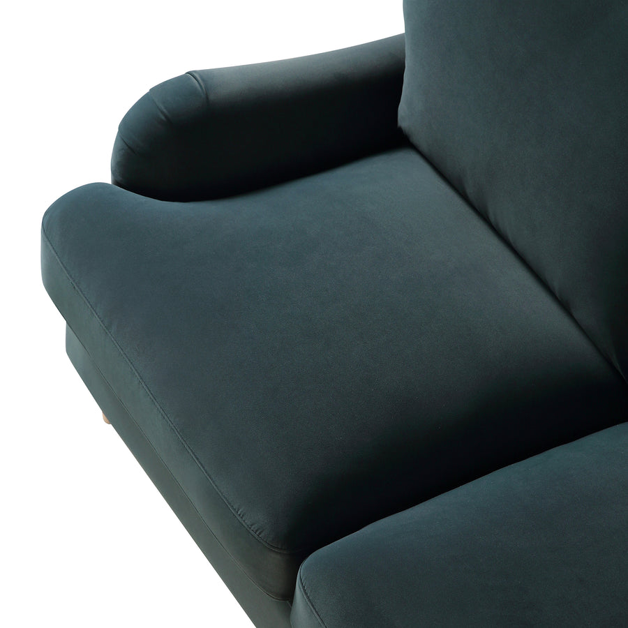 Daphnis Aegean Blue Velvet Sofa, 2 - Seater - daals
