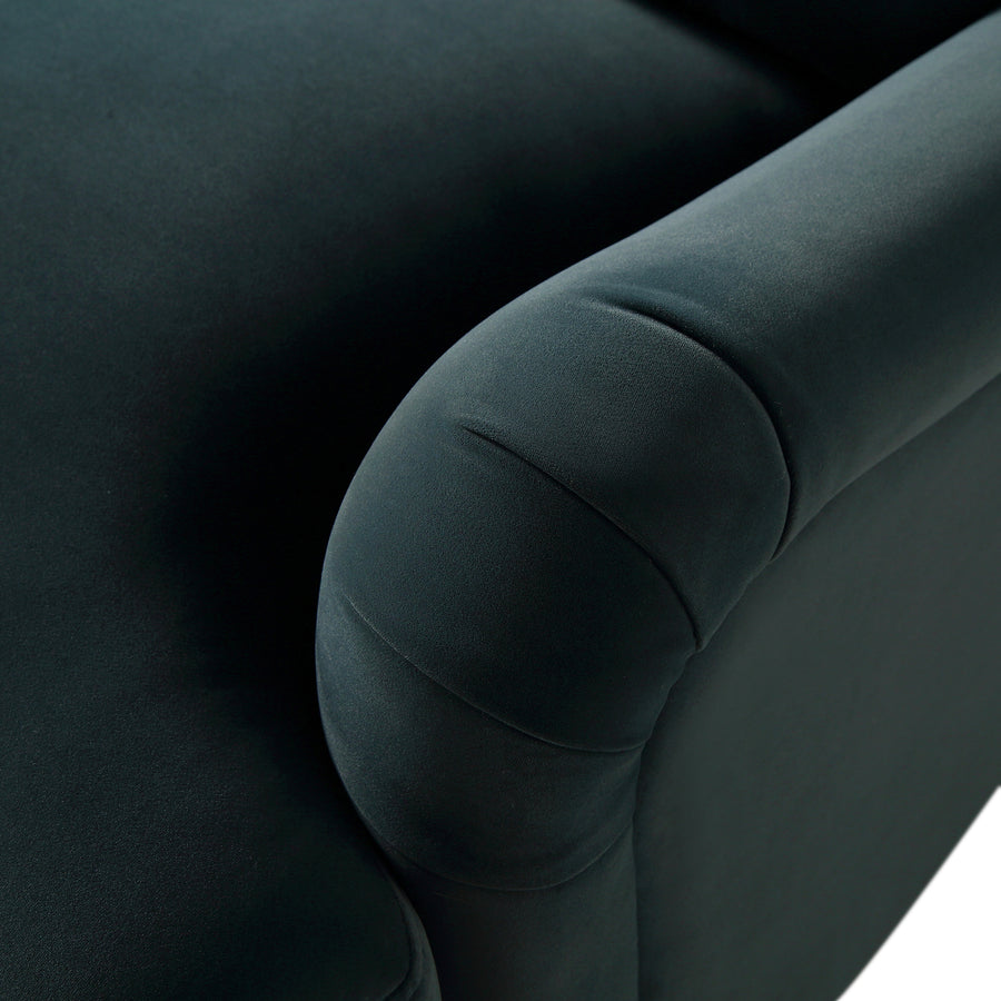Daphnis Aegean Blue Velvet Sofa, 2 - Seater - daals