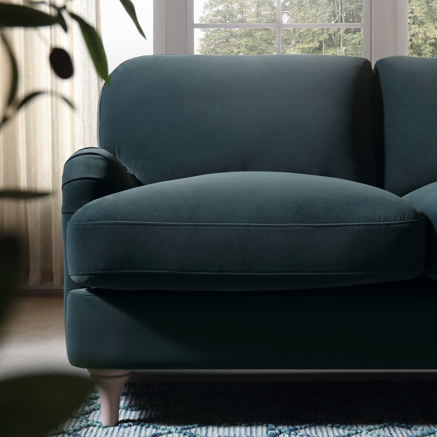 Daphnis Aegean Blue Velvet Sofa, 2 - Seater - daals