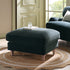 Daphnis Aegean Blue Velvet Sofa, Footstool - daals