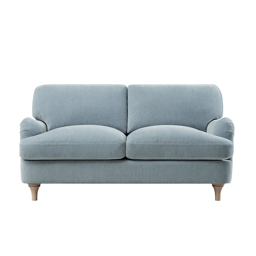 Daphnis Soft Blue Chenille Sofa, 2-Seater
