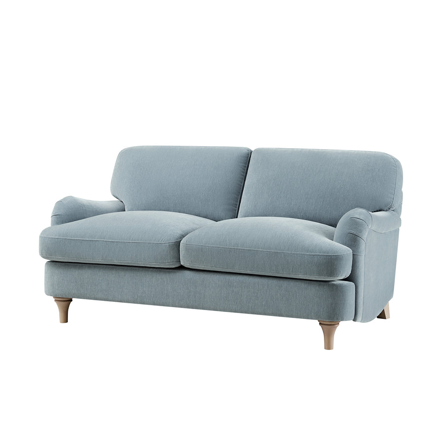 Daphnis Soft Blue Chenille Sofa, 2-Seater