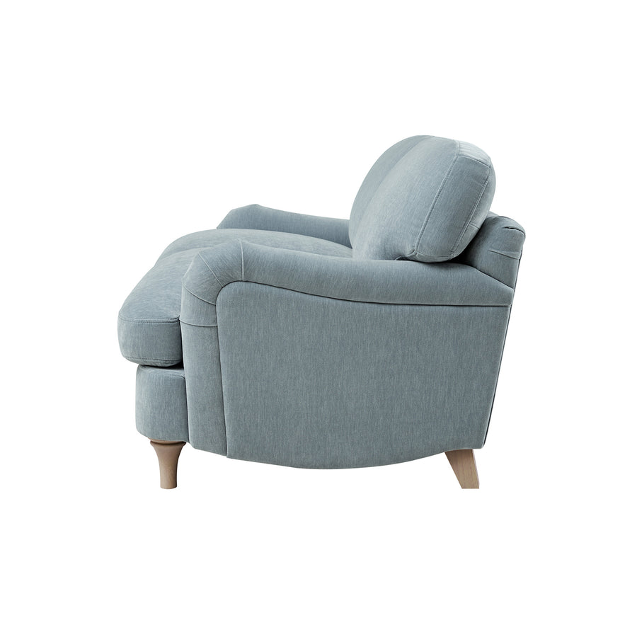 Daphnis Soft Blue Chenille Sofa, 2-Seater