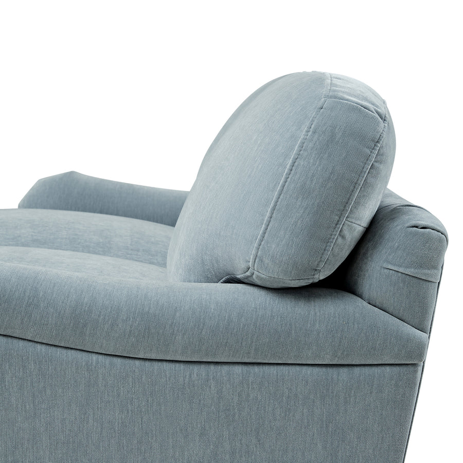 Daphnis Soft Blue Chenille Sofa, 2-Seater