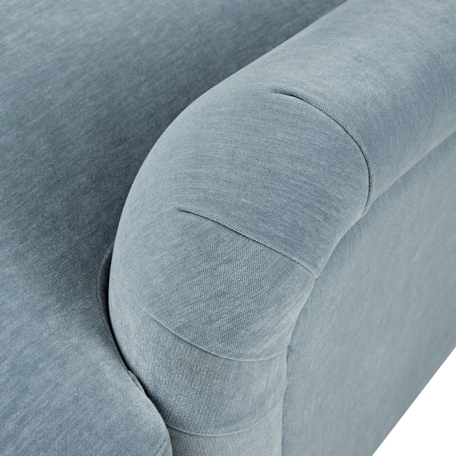 Daphnis Soft Blue Chenille Sofa, 2-Seater
