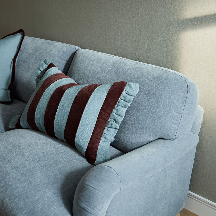 Daphnis Soft Blue Chenille Sofa, 2-Seater