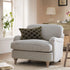 Daphnis Blue Striped Linen Blend Sofa, 1 - Seater - daals