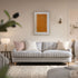 Daphnis Blue Striped Linen Blend Sofa, 3 - Seater - daals