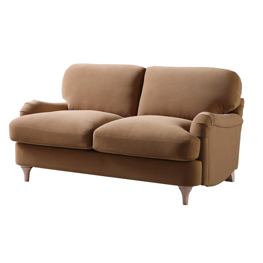 Daphnis Camel Velvet Sofa, 2 - Seater - daals