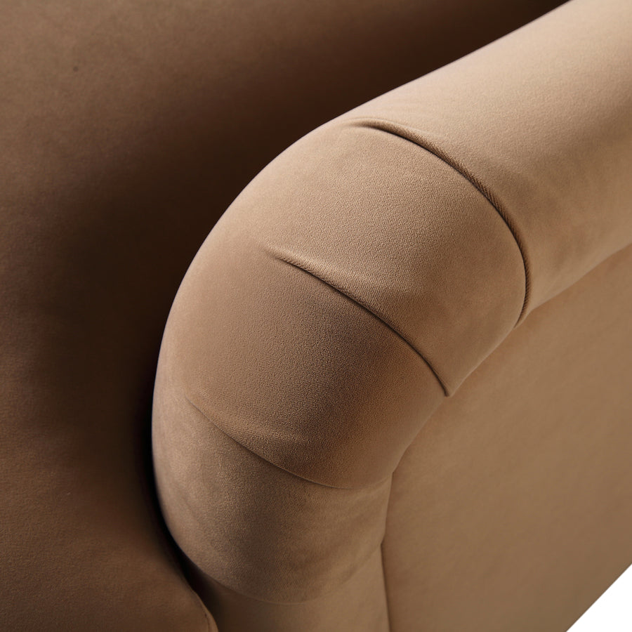 Daphnis Camel Velvet Sofa, 2 - Seater - daals