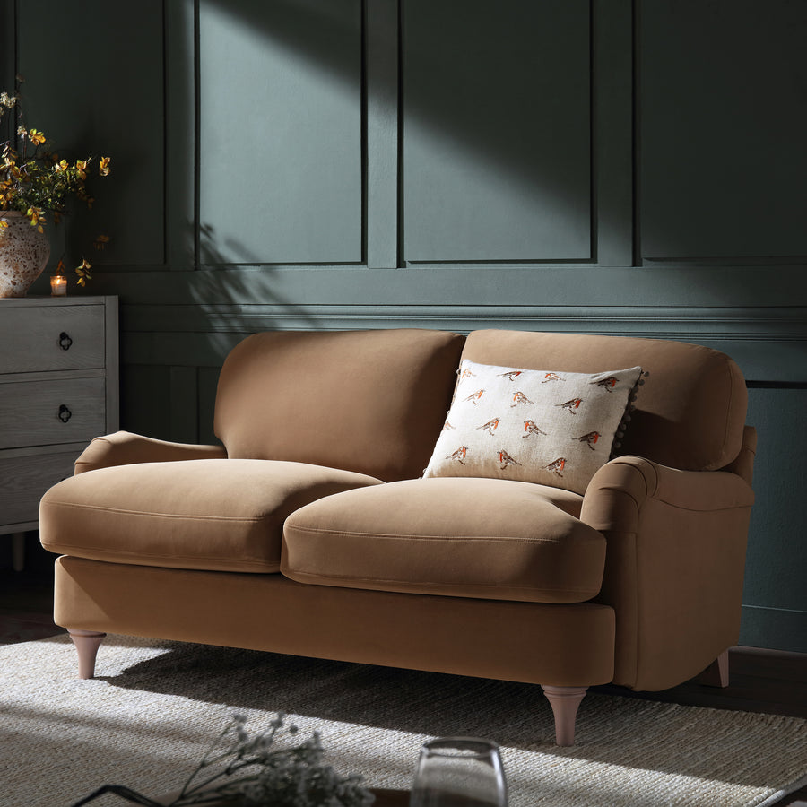 Daphnis Camel Velvet Sofa, 2 - Seater - daals