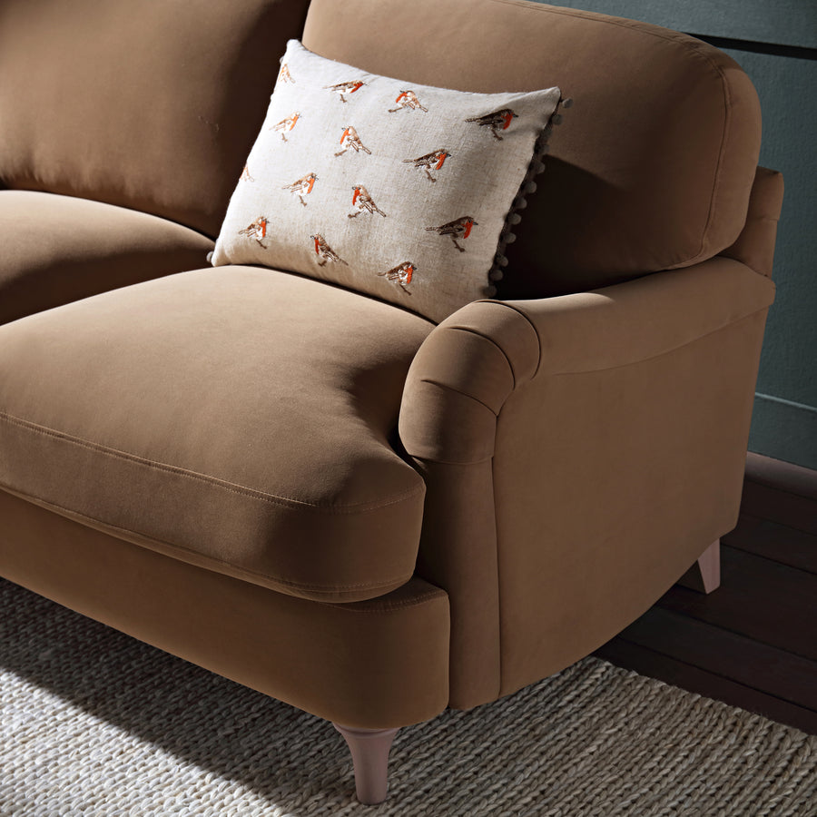 Daphnis Camel Velvet Sofa, 2 - Seater - daals
