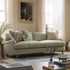 Daphnis Green Striped Linen Blend Sofa, 3 - Seater - daals